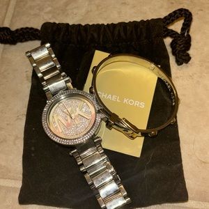 KORS WATCH AND BRACELET DUO